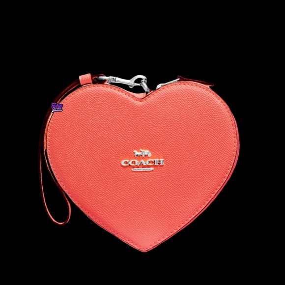 Coach Handbags - COACH Pink Heart Valentine Wristlet Limited Edition
